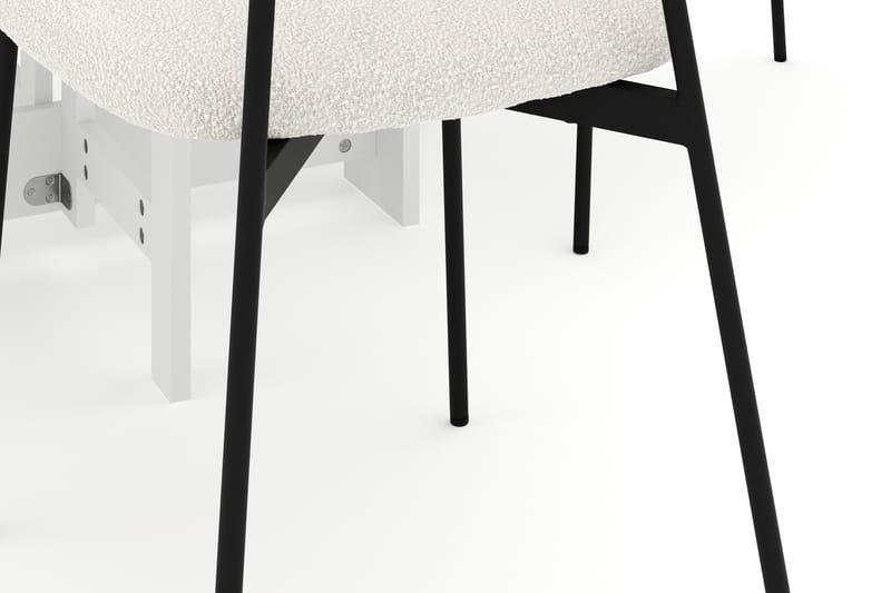 Jeba Matbord 100 cm med 4 st Lowe Matstolar - Vit - Möbler - Matplats - Matgrupp & matbord med stolar