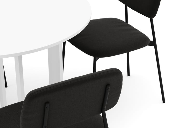 Jeba Matbord 100 cm med 4 st Lowe Matstolar - Vit - Möbler - Matplats - Matgrupp & matbord med stolar
