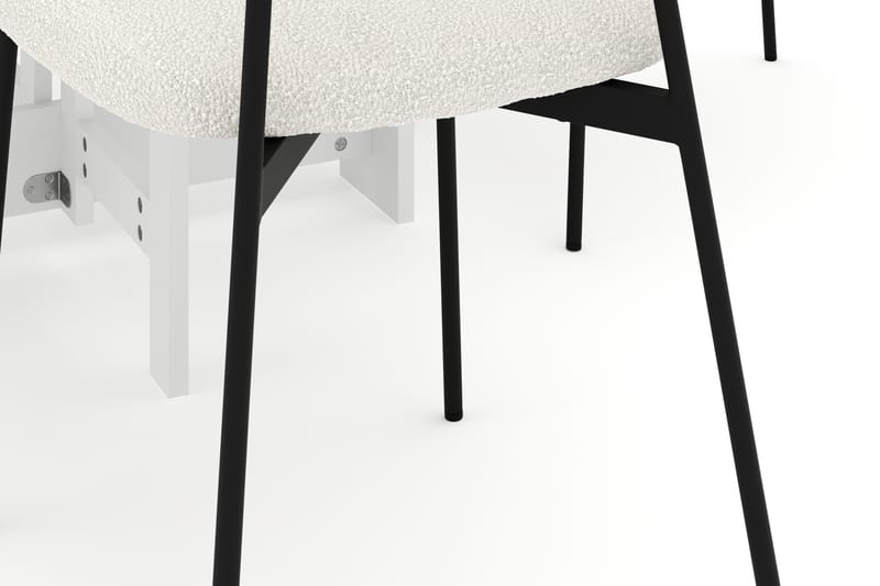 Jeba Matbord 80 cm med 4 st Lowe Matstolar - Vit - Möbler - Matplats - Matgrupp & matbord med stolar