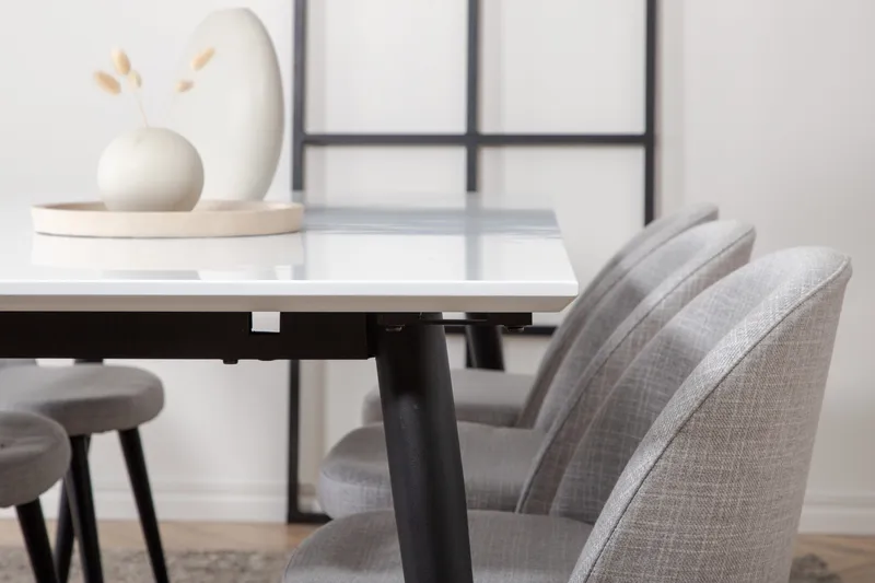 Jimms Matgrupp 195 cm Rektangulär med 6 Sedavi Stolar - Svart - Möbler - Matplats - Matgrupp & matbord med stolar