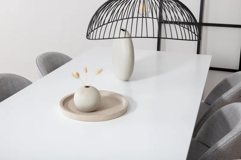 Jimms Matgrupp 195 cm Rektangulär med 6 Sedavi Stolar - Svart - Möbler - Matplats - Matgrupp & matbord med stolar