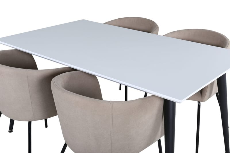 Jimmy Förlängningsbart Matbord 150 cm med 4 Berit Karmstol med Armstöd - Möbler - Matplats - Matgrupp & matbord med stolar