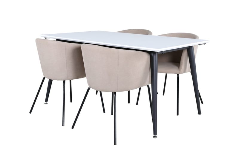 Jimmy Förlängningsbart Matbord 150 cm med 4 Berit Karmstol med Armstöd - Möbler - Matplats - Matgrupp & matbord med stolar