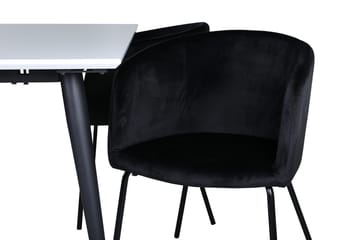 Jimmy Förlängningsbart Matbord 150 cm med 4 Berit Karmstol med Armst öd - Möbler - Matplats - Matgrupp & matbord med stolar