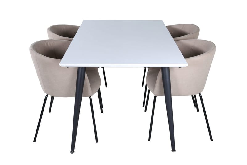 Jimmy Förlängningsbart Matbord 150 cm med 4 Berit Karmstol med Armstöd - Möbler - Matplats - Matgrupp & matbord med stolar