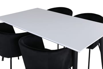 Jimmy Förlängningsbart Matbord 150 cm med 4 Berit Karmstol med Armstöd - Möbler - Matplats - Matgrupp & matbord med stolar