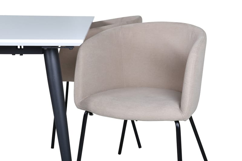 Jimmy Förlängningsbart Matbord 150 cm med 4 Berit Karmstol med Armstöd - Möbler - Matplats - Matgrupp & matbord med stolar