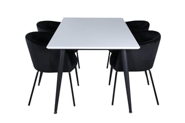 Jimmy Förlängningsbart Matbord 150 cm med 4 Berit Karmstol med Armstöd - Möbler - Matplats - Matgrupp & matbord med stolar