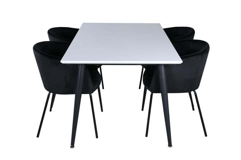 Jimmy Förlängningsbart Matbord 150 cm med 4 Berit Karmstol med Armstöd - Möbler - Matplats - Matgrupp & matbord med stolar