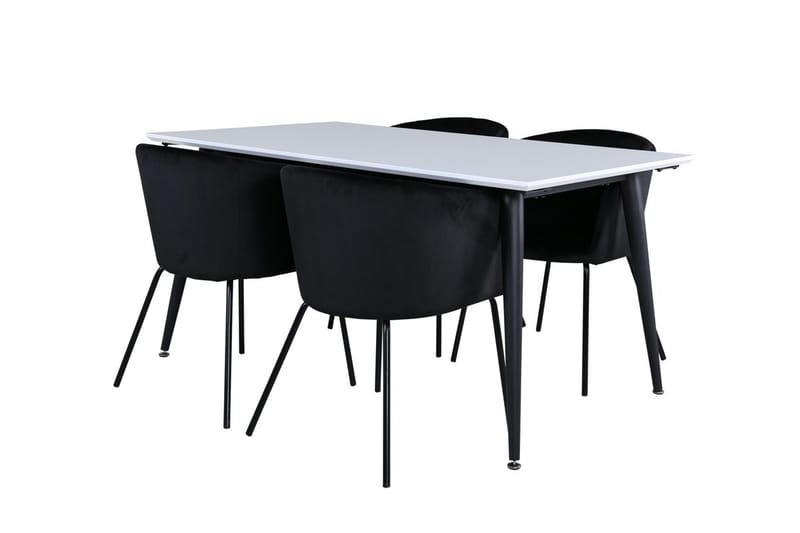 Jimmy Förlängningsbart Matbord 150 cm med 4 Berit Karmstol med Armstöd - Möbler - Matplats - Matgrupp & matbord med stolar