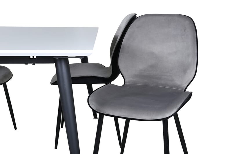 Jimmy Förlängningsbart Matbord 150 cm med 4 Emma Matstol - Möbler - Matplats - Matgrupp & matbord med stolar
