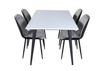 Jimmy Förlängningsbart Matbord 150 cm med 4 Emma Matstol - Möbler - Matplats - Matgrupp & matbord med stolar