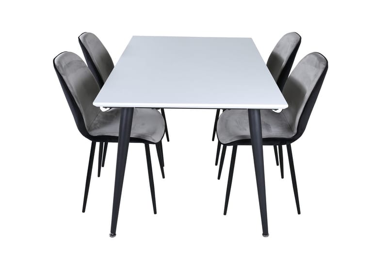 Jimmy Förlängningsbart Matbord 150 cm med 4 Emma Matstol - Möbler - Matplats - Matgrupp & matbord med stolar
