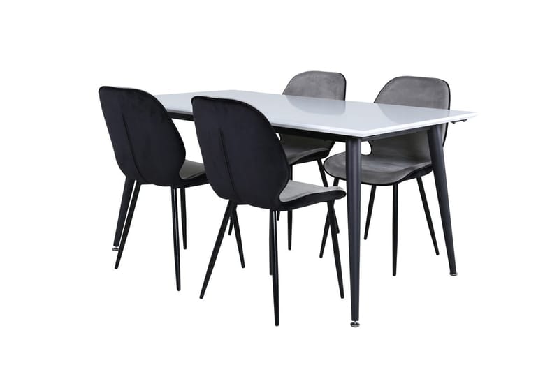 Jimmy Förlängningsbart Matbord 150 cm med 4 Emma Matstol - Möbler - Matplats - Matgrupp & matbord med stolar