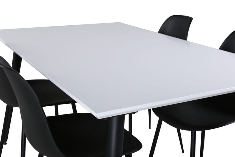 Jimmy Förlängningsbart Matbord 150 cm med 4 Polar Matstol - Möbler - Matplats - Matgrupp & matbord med stolar