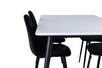 Jimmy Förlängningsbart Matbord 150 cm med 4 Polar Köksstol - Möbler - Matplats - Matgrupp & matbord med stolar