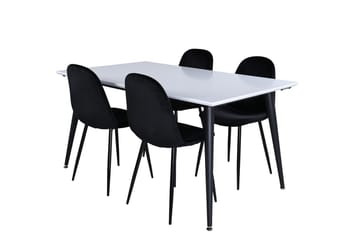 Jimmy Förlängningsbart Matbord 150 cm med 4 Polar Köksstol - Möbler - Matplats - Matgrupp & matbord med stolar
