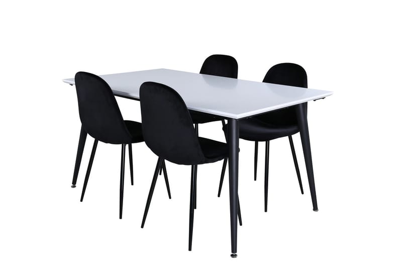 Jimmy Förlängningsbart Matbord 150 cm med 4 Polar Köksstol - Möbler - Matplats - Matgrupp & matbord med stolar