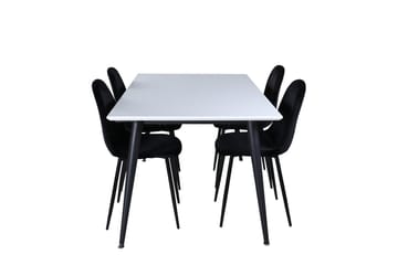 Jimmy Förlängningsbart Matbord 150 cm med 4 Polar Köksstol - Möbler - Matplats - Matgrupp & matbord med stolar
