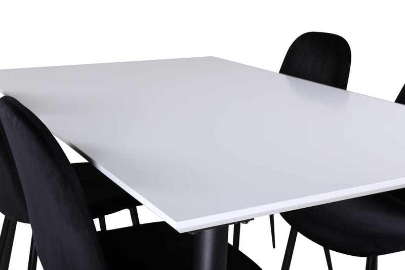 Jimmy Förlängningsbart Matbord 150 cm med 4 Polar Köksstol - Möbler - Matplats - Matgrupp & matbord med stolar