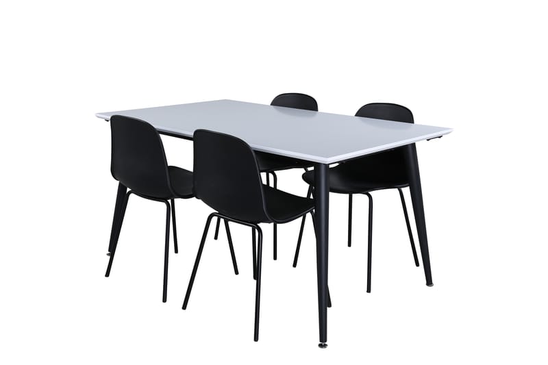 Jimmy Matgrupp 150 cm Rektangulär med 4 Arctic Stolar - Svart - Möbler - Matplats - Matgrupp & matbord med stolar