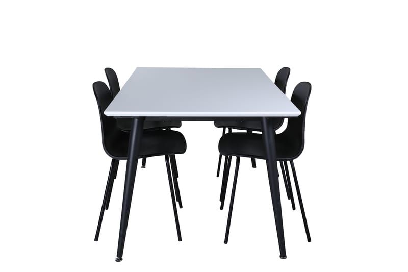 Jimmy Matgrupp 150 cm Rektangulär med 4 Arctic Stolar - Svart - Möbler - Matplats - Matgrupp & matbord med stolar