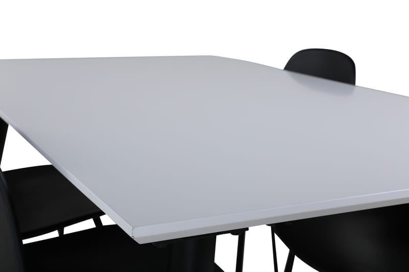 Jimmy Matgrupp 150 cm Rektangulär med 4 Arctic Stolar - Svart - Möbler - Matplats - Matgrupp & matbord med stolar