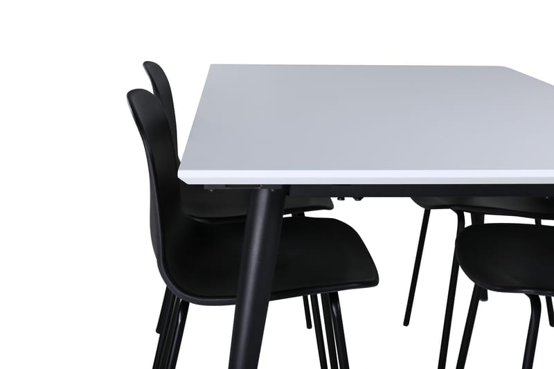 Jimmy Matgrupp 150 cm Rektangulär med 4 Arctic Stolar - Svart - Möbler - Matplats - Matgrupp & matbord med stolar