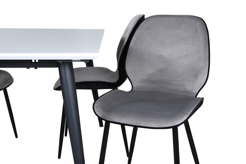 Jimmy Matgrupp 150 cm Rektangulär med 4 Emma stolar - Svart - Möbler - Matplats - Matgrupp & matbord med stolar