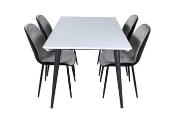 Jimmy Matgrupp 150 cm Rektangulär med 4 Emma stolar - Svart - Möbler - Matplats - Matgrupp & matbord med stolar