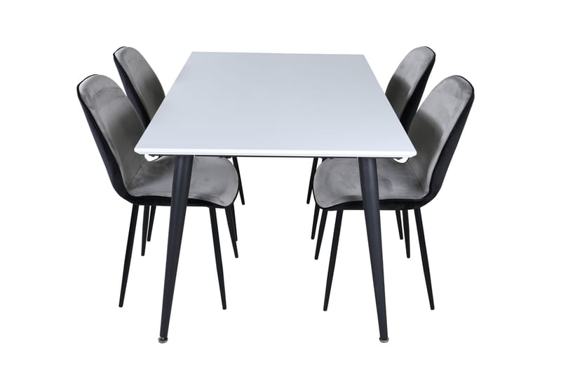 Jimmy Matgrupp 150 cm Rektangulär med 4 Emma stolar - Svart - Möbler - Matplats - Matgrupp & matbord med stolar