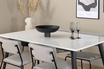 Jimmy Matgrupp 150 cm Rektangulär med 4 Kenth stolar - Svart - Möbler - Matplats - Matgrupp & matbord med stolar