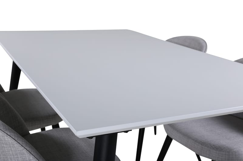 Jimmy Matgrupp 150 cm Rektangulär med 4 Velvet Stolar - Svart - Möbler - Matplats - Matgrupp & matbord med stolar