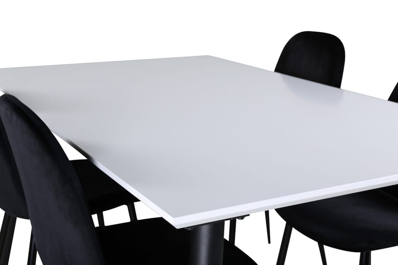 Jimmy Matgrupp 150 cm Rektangulär med 4 Polar stolar - Svart - Möbler - Matplats - Matgrupp & matbord med stolar