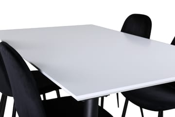 Jimmy Matgrupp 150 cm Rektangulär med 4 Polar stolar - Svart - Möbler - Matplats - Matgrupp & matbord med stolar