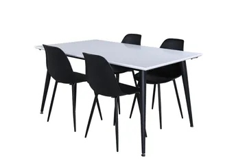 Jimmy Matgrupp 150 cm Rektangulär med 4 Polar stolar - Svart - Möbler - Matplats - Matgrupp & matbord med stolar