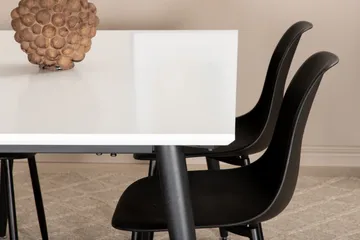 Jimmy Matgrupp 150 cm Rektangulär med 4 Polar stolar - Svart - Möbler - Matplats - Matgrupp & matbord med stolar