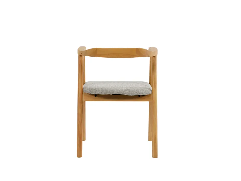 Jolie Karmstol Matstol med Rundad Rygg i Trä med Ek-utseende - Beige - Möbler - Matplats - Matstol & köksstol