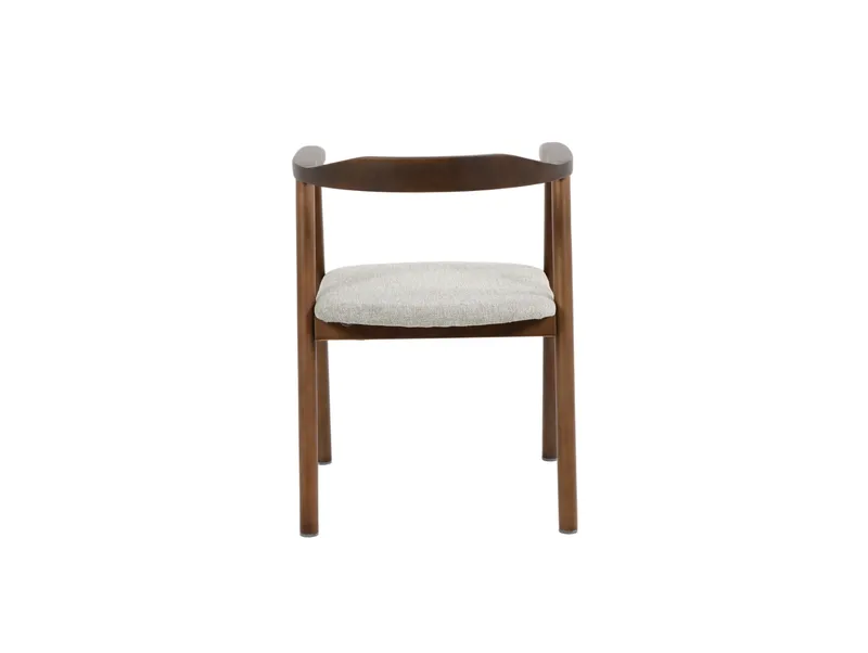 Jolie Karmstol Matstol med Rundad Rygg i Trä med Rökt Ek-utseende - Beige - Möbler - Matplats - Matstol & köksstol
