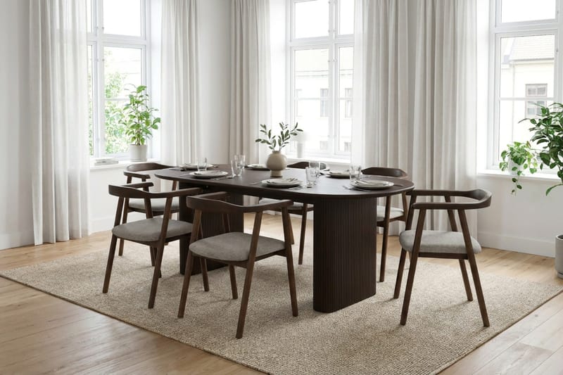 Jolie Matstol i trä med tygsits - Rökt ek/Beige - Möbler - Matplats - Matstol & köksstol