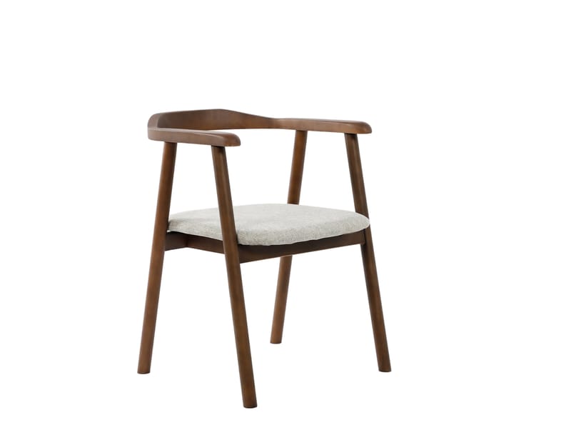 Jolie Matstol i trä med tygsits - Valn öt/Beige - Möbler - Matplats - Matstol & köksstol