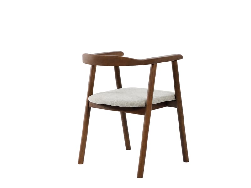 Jolie Matstol i trä med tygsits - Valnöt/Beige - Möbler - Matplats - Matstol & köksstol