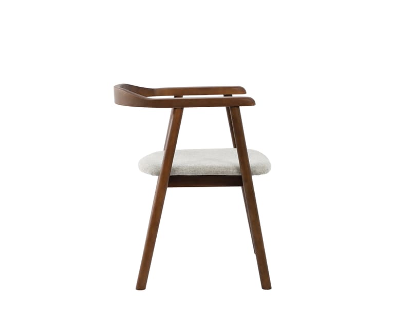 Jolie Matstol i trä med tygsits - Valnöt/Beige - Möbler - Matplats - Matstol & köksstol