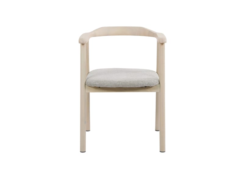 Jolie Matstol i trä med tygsits - Vitlaserad/Beige - Möbler - Matplats - Matstol & köksstol