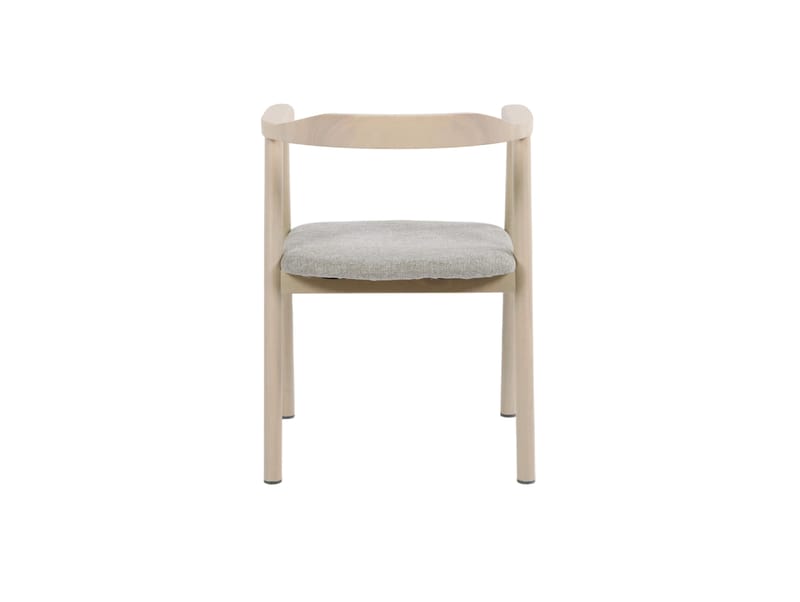 Jolie Matstol i trä med tygsits - Vitlaserad/Beige - Möbler - Matplats - Matstol & köksstol