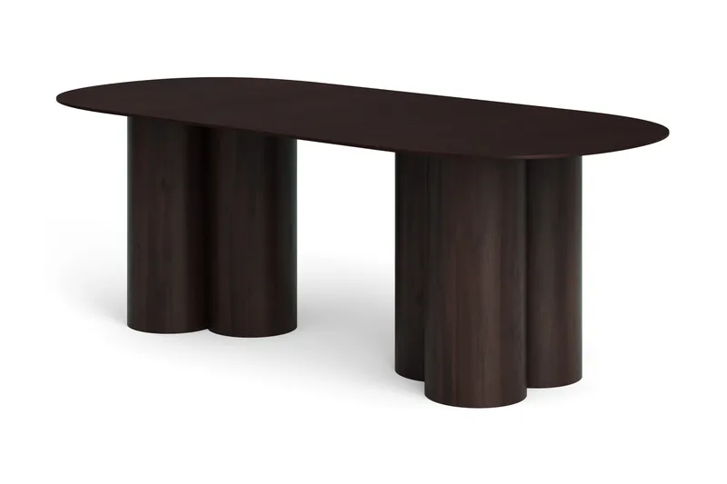 Juno Matbord Oval 220x100 cm Fanér, Rökt ek