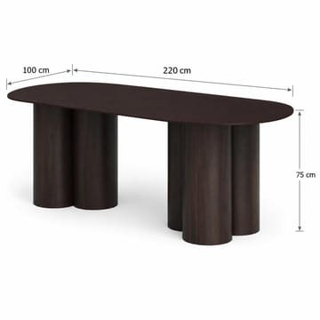 Juno Matbord Oval 220x100 cm Fanér - Rökt ek - Möbler - Matplats - Matbord & köksbord