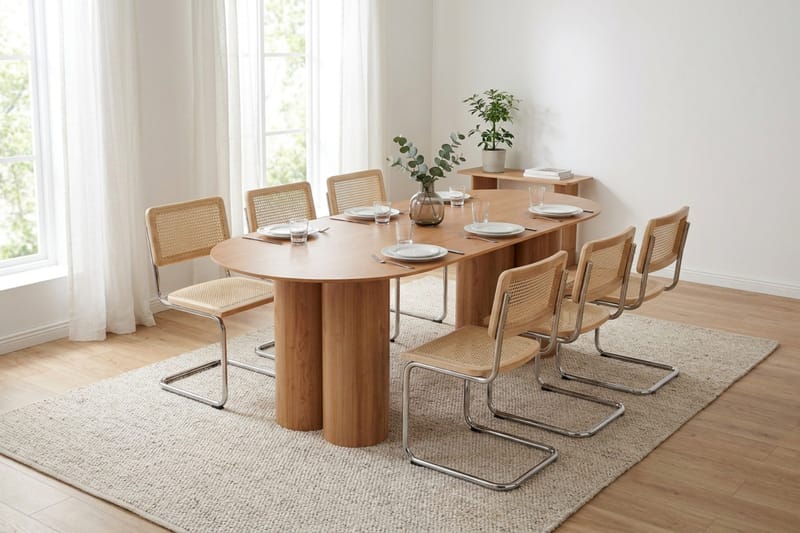Juno Matgrupp rektangulärt 220 cm Ek med 6 Build Matstolar - Ek - Möbler - Matplats - Matgrupp & matbord med stolar