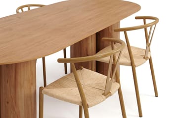 Juno Matgrupp rektangulärt 220 cm Ek med 6 Elysia Matstolar - Ek - Möbler - Matplats - Matgrupp & matbord med stolar