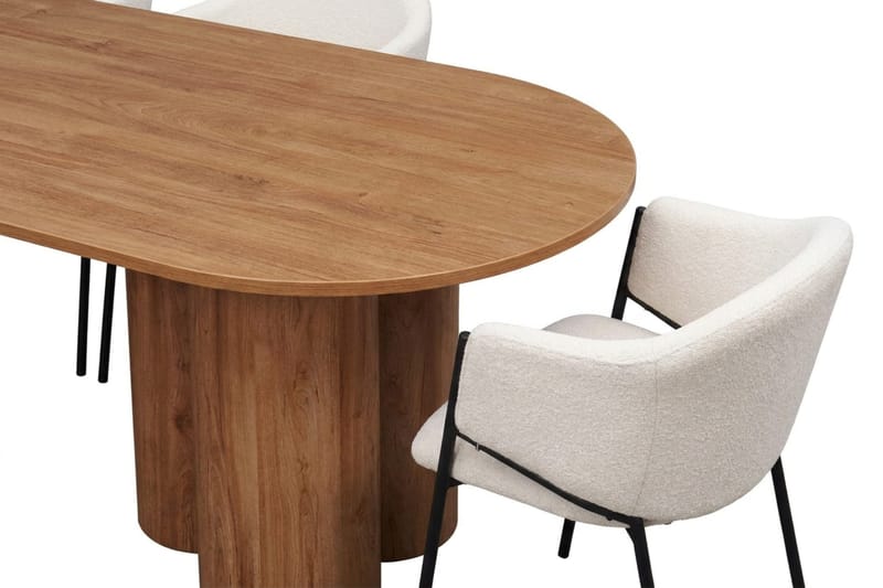 Juno Matgrupp rektangulärt 220 cm Ek med 6 Filip Matstolar - Ek - Möbler - Matplats - Matgrupp & matbord med stolar
